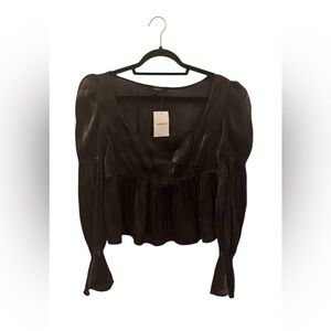 Forever 21 Black Sheer Blouse